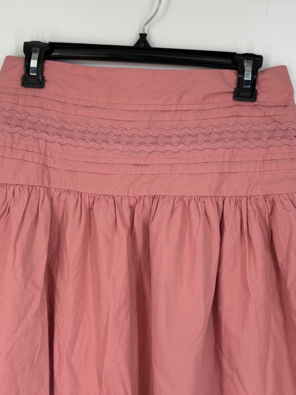 A New Day Womens Medium Pull-On Midi Skirt Blush Pink Smocked Waist Boho - Picture 3 of 9
